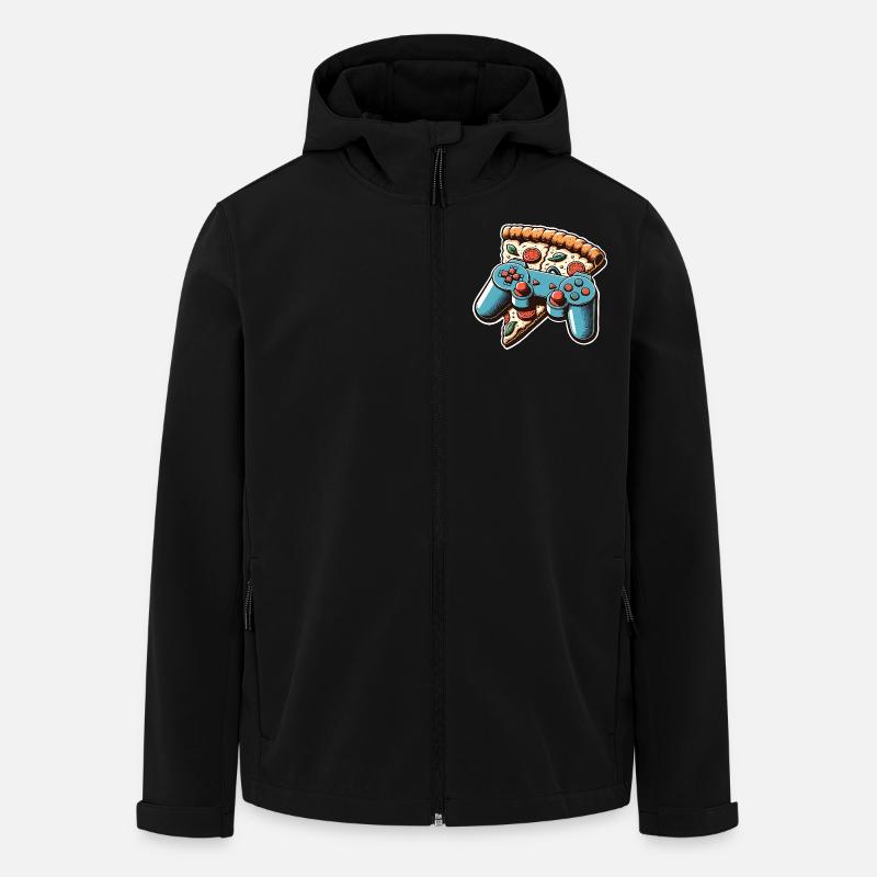 Pizza Gaming Gamer - Men’s Recycled Softshell Jacket by Stanley/Stella - black