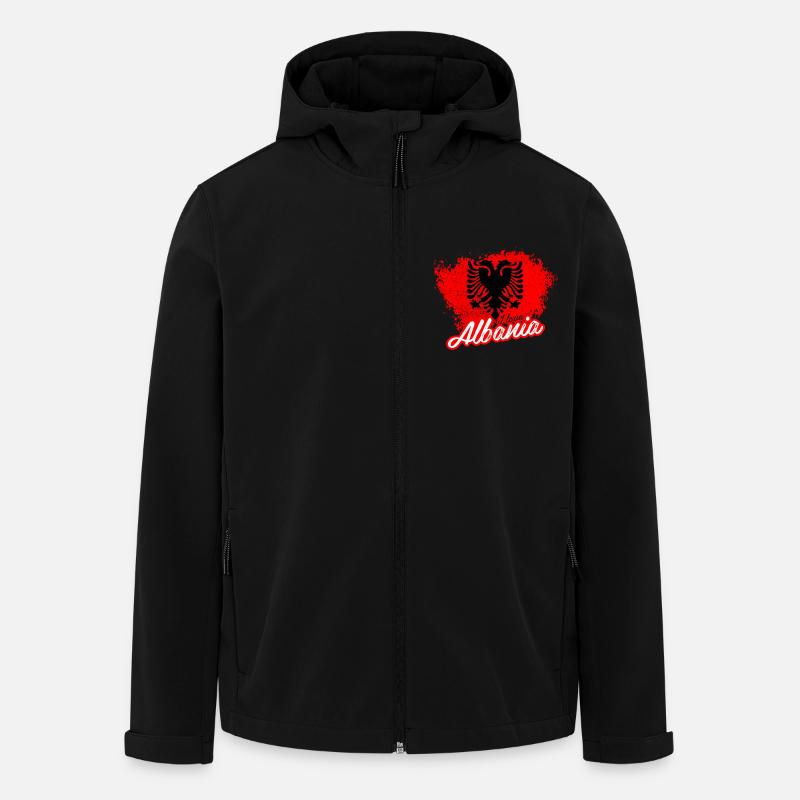 Ich liebe Albanien - Recycelte Männer Softshell-Jacke von Stanley/Stella - Schwarz