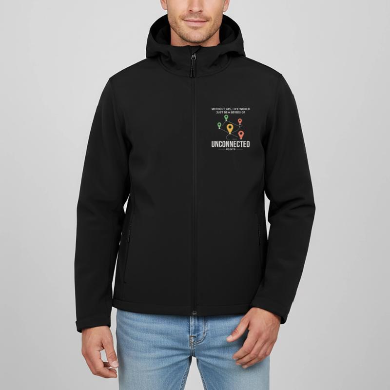 GIS Unconnected Points Map Data Analysis Men’s Recycled Softshell Jacket by Stanley/Stella