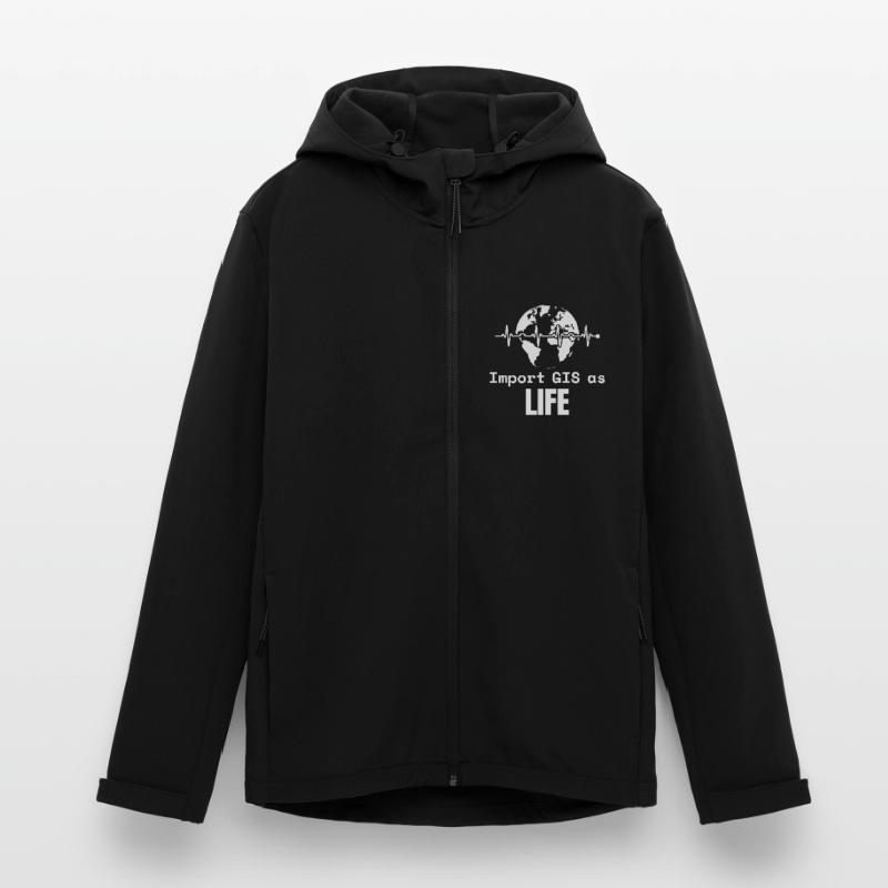 GIS Life Geospatial Mapping Data Analysis Men’s Recycled Softshell Jacket by Stanley/Stella