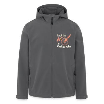 Art Cartographie SIG Création de cartes Design - Veste softshell homme en polyester recyclé Stanley/Stella - noir - Devant - AI Model Male 185 light (185cm)