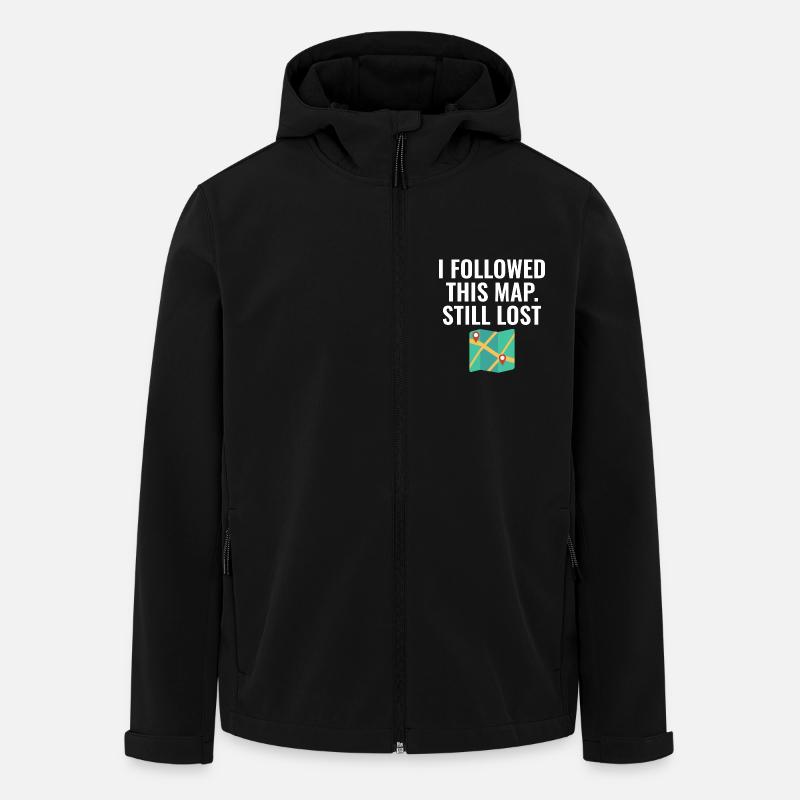 Ich bin dieser Karte noch lustig GIS gefolgt - Recycelte Männer Softshell-Jacke von Stanley/Stella - Schwarz