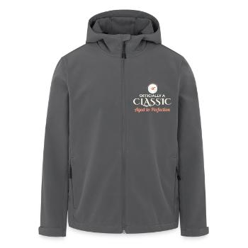 50. Geburtstag Klassische Vinyl-Schallplatte Vintage - Recycelte Männer Softshell-Jacke von Stanley/Stella - Anthrazit - Vorne - AI Model Male 185 light (185cm)