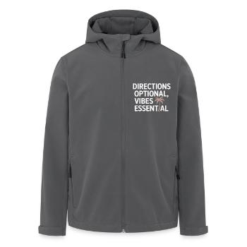 Directions Optional Vibes Essential GIS Travel - Men’s Recycled Softshell Jacket by Stanley/Stella - black - Front - AI Model Male 185 light (185cm)