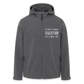 C’est drôle ce ne sont pas des vacances en famille, c’est un voyage de culpabilité - Veste softshell homme en polyester recyclé Stanley/Stella - noir - Devant - AI Model Male 185 light (185cm)