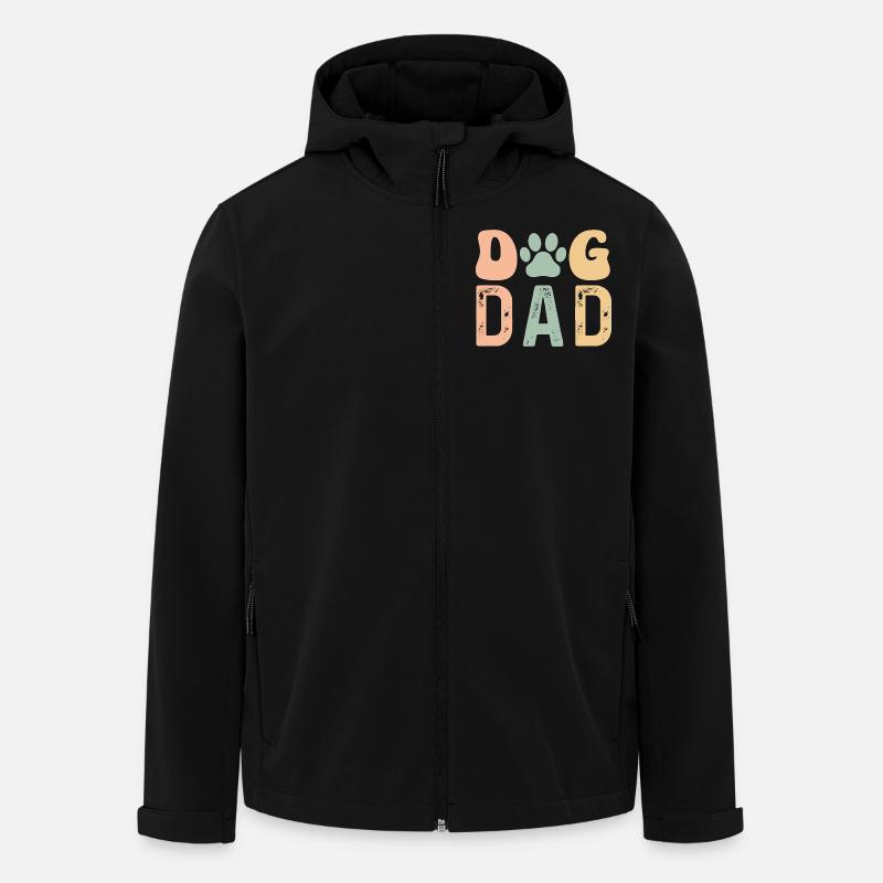 Dog Dad - Recycelte Männer Softshell-Jacke von Stanley/Stella - Schwarz