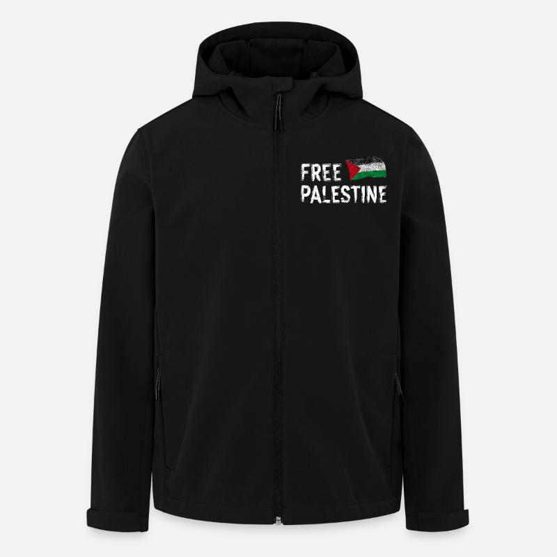 Palestine libre - Veste softshell homme en polyester recyclé Stanley/Stella - noir