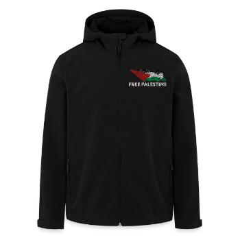 Freies Palästina - Recycelte Männer Softshell-Jacke von Stanley/Stella - Schwarz - Vorne - AI Model Male 185 light (185cm)