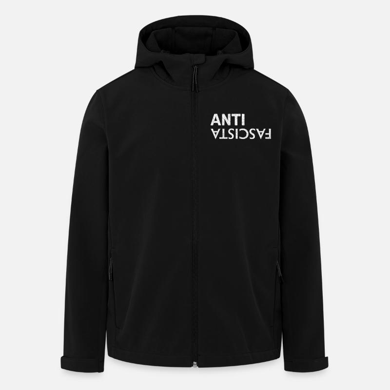 Antifaschistisch - Recycelte Männer Softshell-Jacke von Stanley/Stella - Schwarz