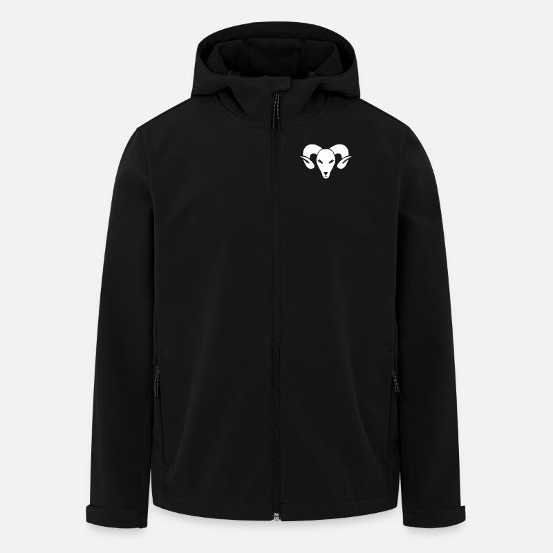 Widder / Ram - Recycelte Männer Softshell-Jacke von Stanley/Stella - Schwarz