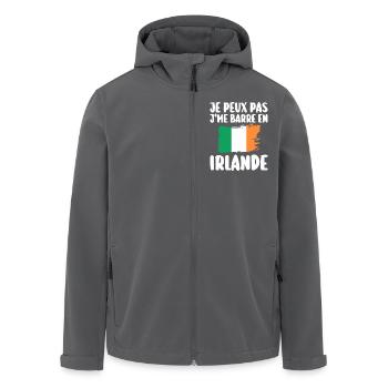 J'Peux Pas J'Me Barre En Irlande Voyage - Veste softshell homme en polyester recyclé Stanley/Stella - noir - Devant - AI Model Male 185 light (185cm)