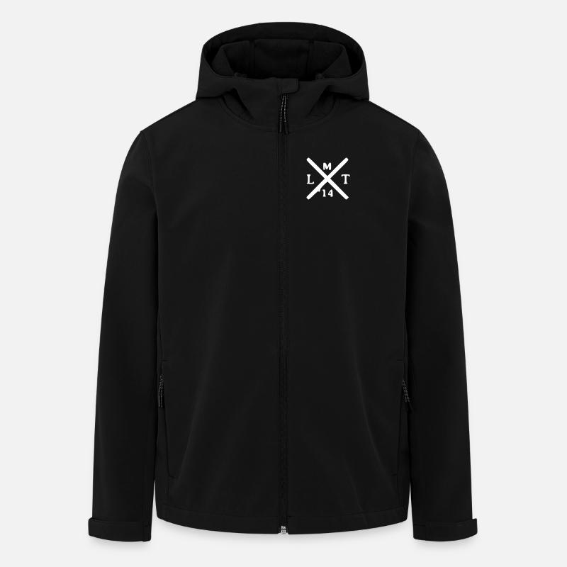 lt logo - Recycelte Männer Softshell-Jacke von Stanley/Stella - Schwarz