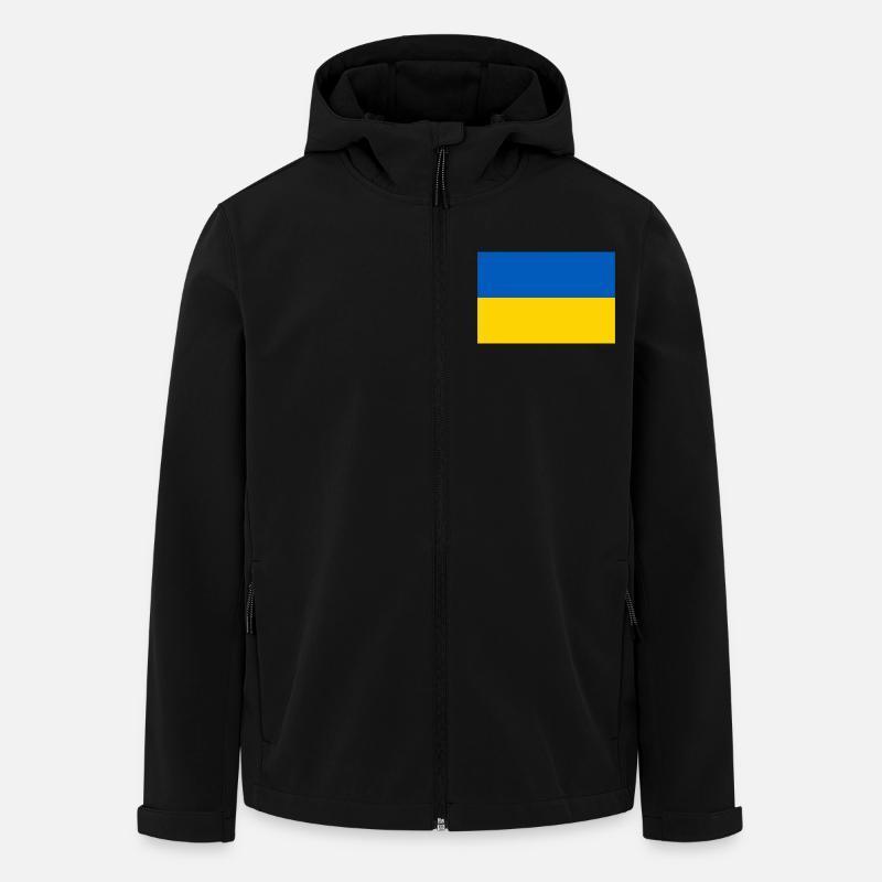 Ukraine - Recycelte Männer Softshell-Jacke von Stanley/Stella - Schwarz