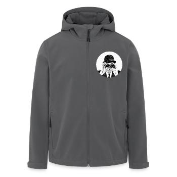Spy - Men’s Recycled Softshell Jacket by Stanley/Stella - black - Front - AI Model Male 185 light (185cm)