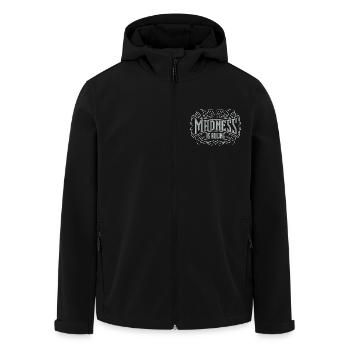 Der Wahnsinn regiert die Welt Motivation Hoffnung - Recycelte Männer Softshell-Jacke von Stanley/Stella - Schwarz - Vorne - AI Model Male 185 light (185cm)