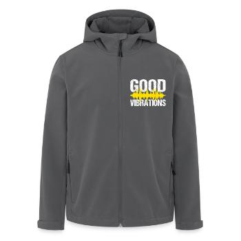 Good Vibrations Music Party - Recycelte Männer Softshell-Jacke von Stanley/Stella - Anthrazit - Vorne - AI Model Male 185 light (185cm)