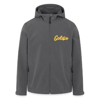 Goldie Gold Goldene Kalligrafie - Recycelte Männer Softshell-Jacke von Stanley/Stella - Schwarz - Vorne - AI Model Male 185 light (185cm)