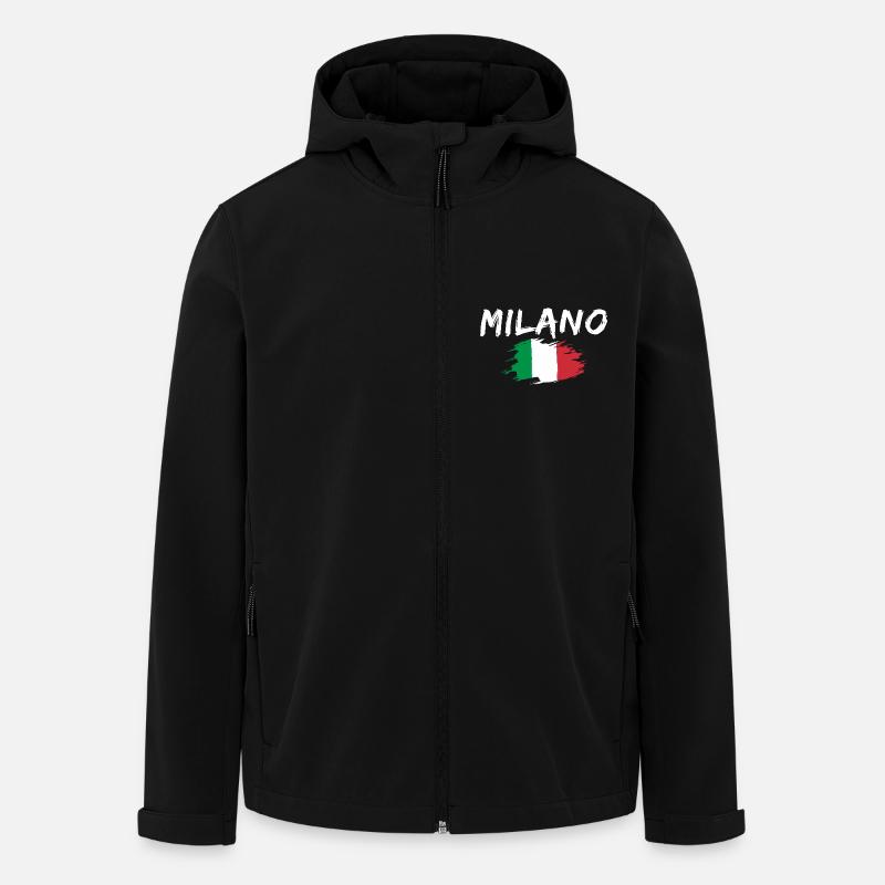 Milano Italy Flag Milan - Men’s Recycled Softshell Jacket by Stanley/Stella - black
