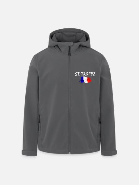 St. Tropez Frankreich Flagge Saint Tropez - Recycelte Männer Softshell-Jacke von Stanley/Stella - Schwarz