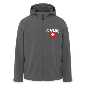Chur Schweiz Flagge - Recycelte Männer Softshell-Jacke von Stanley/Stella - Schwarz - Vorne - AI Model Male 185 light (185cm)