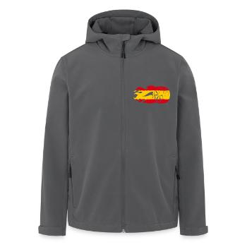Drapeau du sport automobile espagnol - Veste softshell homme en polyester recyclé Stanley/Stella - noir - Devant - AI Model Male 185 light (185cm)