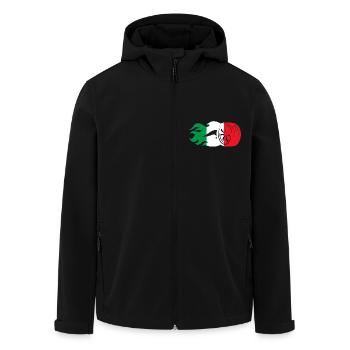 Drapeau du sport automobile italien - Veste softshell homme en polyester recyclé Stanley/Stella - noir - Devant - AI Model Male 185 light (185cm)