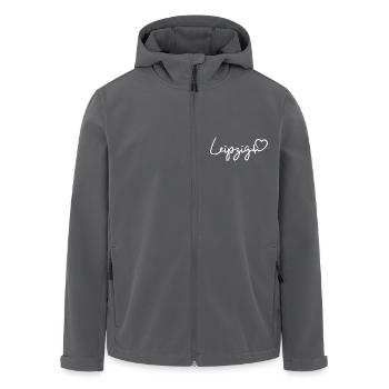 Battements de cœur de Leipzig - Veste softshell homme en polyester recyclé Stanley/Stella - charbon - Devant - AI Model Male 185 light (185cm)