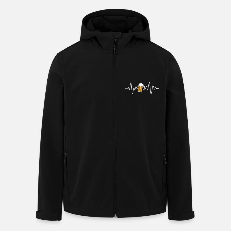 Beer heartbeat - Men’s Recycled Softshell Jacket by Stanley/Stella - black