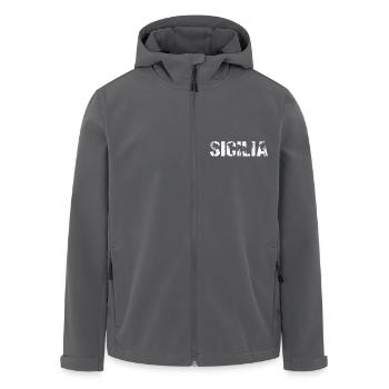 Sicilia Palmen Insel Sizilien - Recycelte Männer Softshell-Jacke von Stanley/Stella - Anthrazit - Vorne - AI Model Male 185 light (185cm)