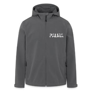 Palma Beach Majorca - Men’s Recycled Softshell Jacket by Stanley/Stella - anthracite - Front - AI Model Male 185 light (185cm)