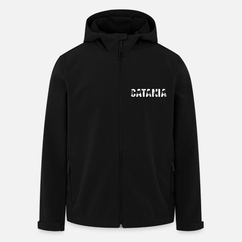 Catania Palm Trees Sicily - Men’s Recycled Softshell Jacket by Stanley/Stella - black
