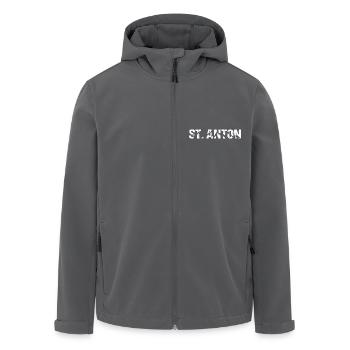 St. Anton Berge Österreich Alpen Sankt Anton - Recycelte Männer Softshell-Jacke von Stanley/Stella - Anthrazit - Vorne - AI Model Male 185 light (185cm)
