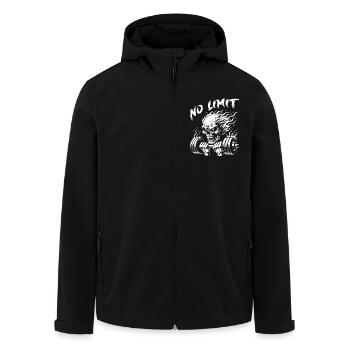 No Limit Hard Workout Skull with Dumbbell - Men’s Recycled Softshell Jacket by Stanley/Stella - black - Front - AI Model Male 185 light (185cm)