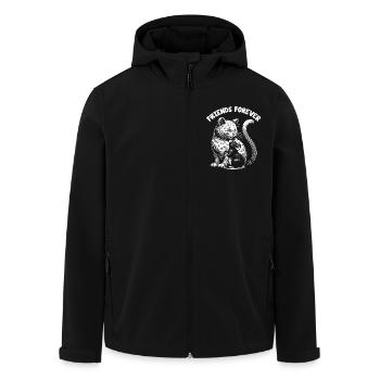 Katze und Maus in Freundschaft Frieden und Liebe - Recycelte Männer Softshell-Jacke von Stanley/Stella - Schwarz - Vorne - AI Model Male 185 light (185cm)