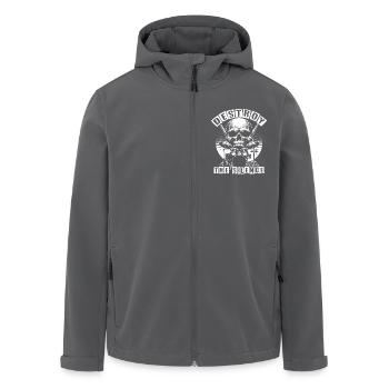 Tambours et crâne Drummer Rock Band - Veste softshell homme en polyester recyclé Stanley/Stella - noir - Devant - AI Model Male 185 light (185cm)