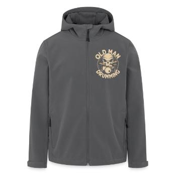 Old Man Drumming Opa spielt Schlagzeug - Recycelte Männer Softshell-Jacke von Stanley/Stella - Anthrazit - Vorne - AI Model Male 185 light (185cm)