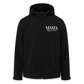 Mama sait mieux / Beste Mama - Veste softshell homme en polyester recyclé Stanley/Stella - noir - Devant - AI Model Male 185 light (185cm)