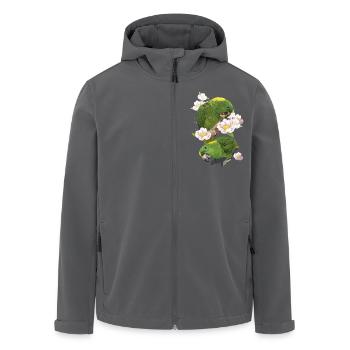 Le perroquet à nuque jaune - Veste softshell homme en polyester recyclé Stanley/Stella - noir - Devant - AI Model Male 185 light (185cm)