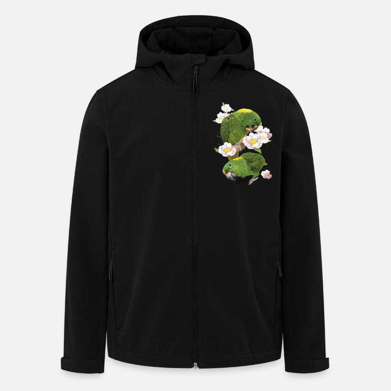 Der Gelbnackenpapagei - Recycelte Männer Softshell-Jacke von Stanley/Stella - Schwarz