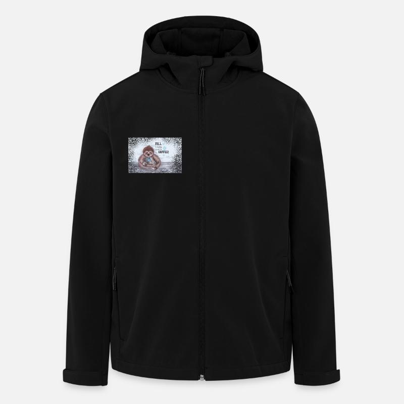 Fill is trying to drink hot coffee - Recycelte Männer Softshell-Jacke von Stanley/Stella - Schwarz