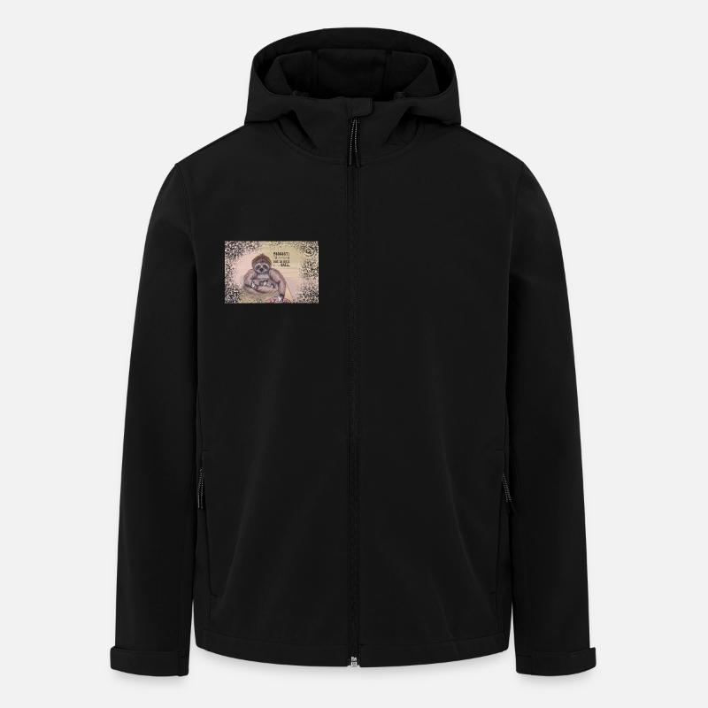 Fill is trying not to miss another call - Recycelte Männer Softshell-Jacke von Stanley/Stella - Schwarz