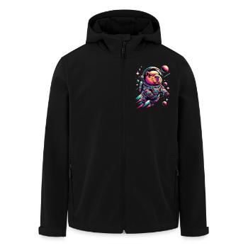 Capybaras Mignon Capybara Astronaute - Veste softshell homme en polyester recyclé Stanley/Stella - noir - Devant - AI Model Male 185 light (185cm)
