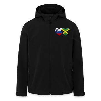 Slowenien Jamaika Flagge Herz used - Recycelte Männer Softshell-Jacke von Stanley/Stella - Schwarz - Vorne - AI Model Male 185 light (185cm)