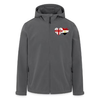 Géorgie Égypte Drapeau Mains Coeur Forme Utilisé - Veste softshell homme en polyester recyclé Stanley/Stella - noir - Devant - AI Model Male 185 light (185cm)