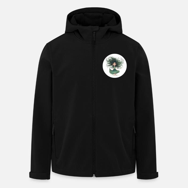 Waldfee - Recycelte Männer Softshell-Jacke von Stanley/Stella - Schwarz