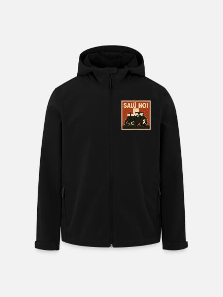Salü Hoi Schweiz Traktor - Recycelte Männer Softshell-Jacke von Stanley/Stella - Schwarz