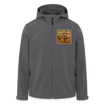 Swiss The Way You Make Me Feel - Recycelte Männer Softshell-Jacke von Stanley/Stella - Schwarz - Vorne - AI Model Male 185 light (185cm)