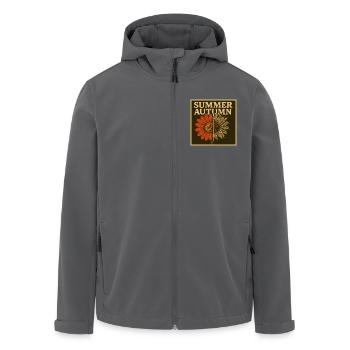 Summer Autumn Sommer Herbst - Recycelte Männer Softshell-Jacke von Stanley/Stella - Schwarz - Vorne - AI Model Male 185 light (185cm)