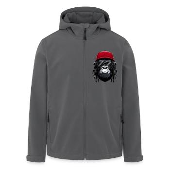Cool Gorilla Hip Hop Rap Rappeur Lunettes de soleil - Veste softshell homme en polyester recyclé Stanley/Stella - noir - Devant - AI Model Male 185 light (185cm)