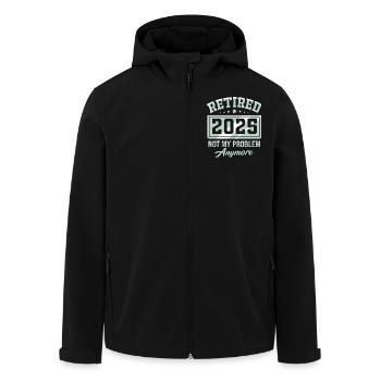 Retirement 2025 Pensioner Pension Pensioner - Men’s Recycled Softshell Jacket by Stanley/Stella - black - Front - AI Model Male 185 light (185cm)